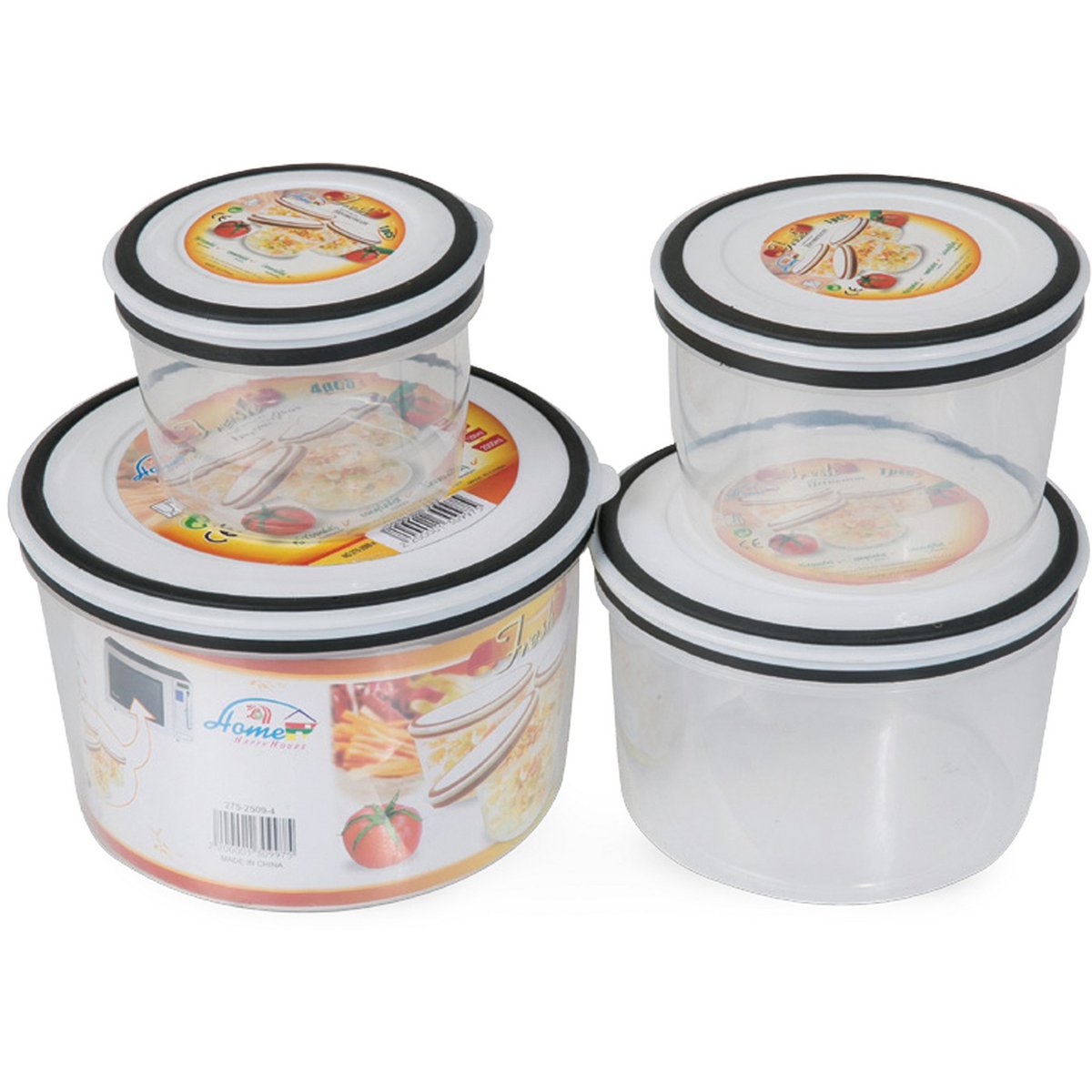 Home Food Container 8pc Set Assorted