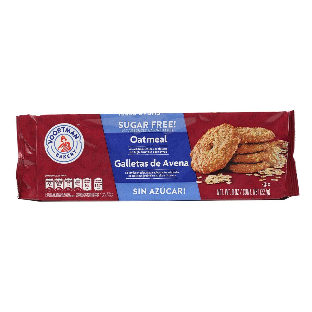 Voortman Oatmeal Cookies Sugar Free 227 g