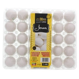 Jenan White Eggs Large 30pcs