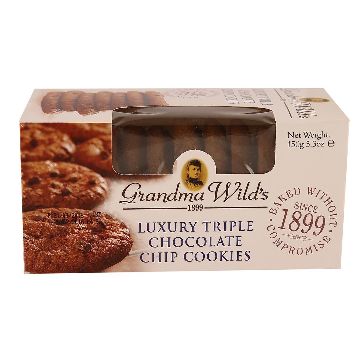 Grandma Wild's Luxury Triple Chocolate Chip Cookies 150 g