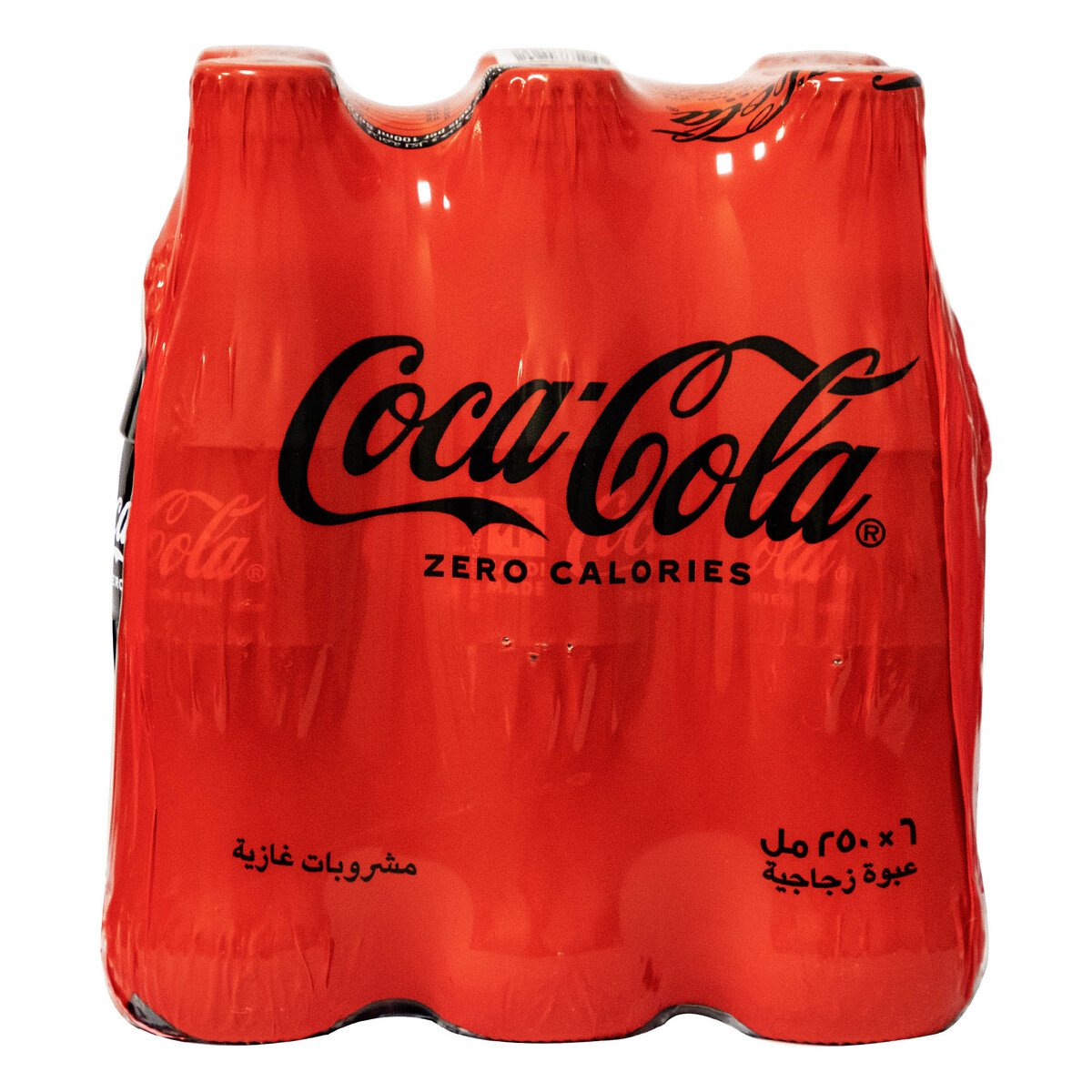اشتري قم بشراء كوكاكولا مشروب غازي خالي من السعرات الحرارية 24 × 250 مل Online at Best Price من الموقع - من لولو هايبر ماركت Cola Bottle في السعودية