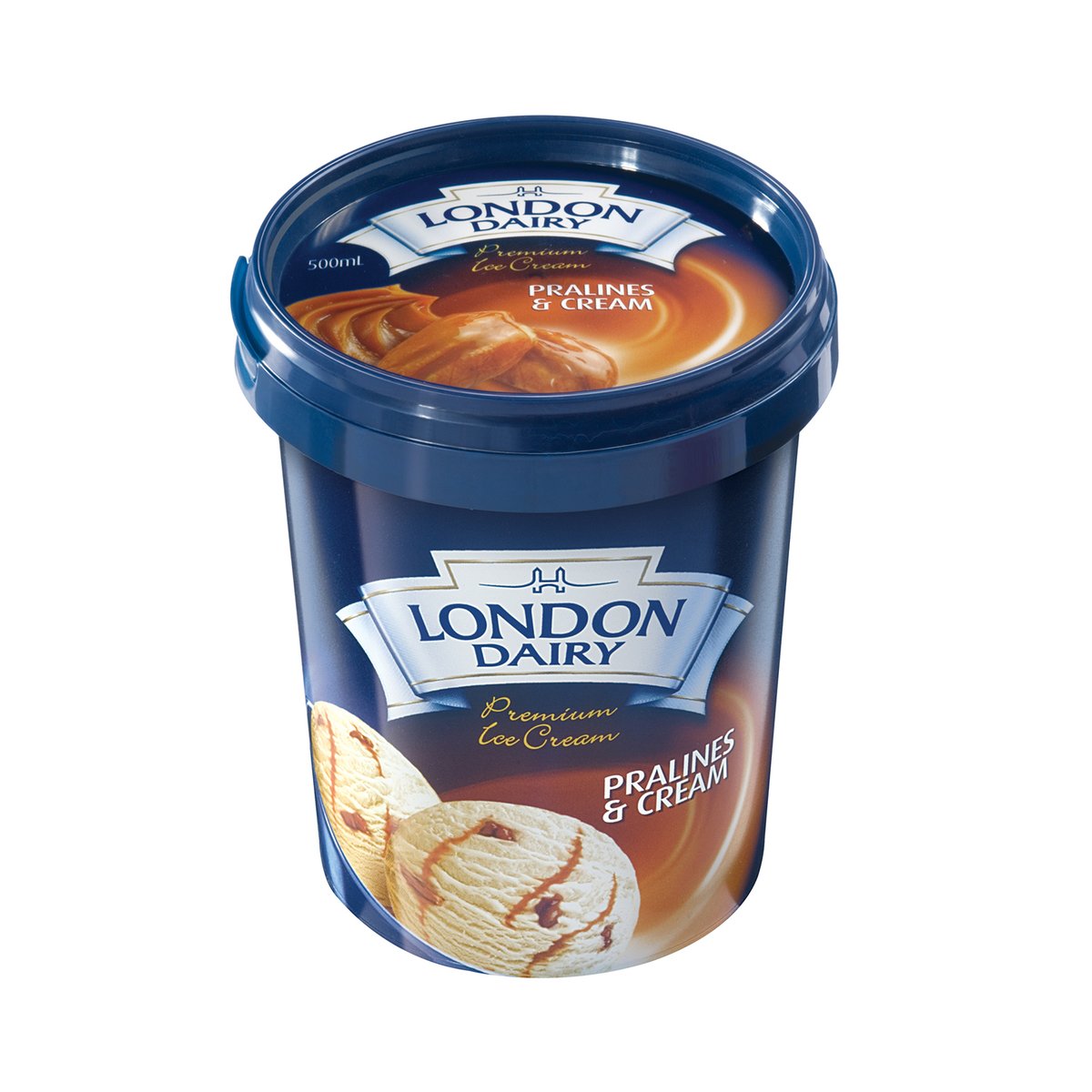 Buy London Dairy Pralines & Cream Ice Cream 500 ml Online at Best Price | Ice Cream Take Home | Lulu UAE in Saudi Arabia