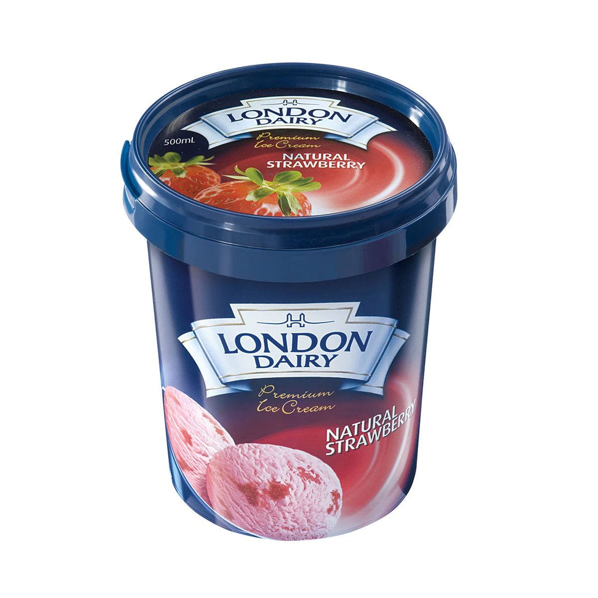 Buy London Dairy Natural Strawberry Ice Cream 500 ml Online at Best Price | Ice Cream Take Home | Lulu Kuwait in Saudi Arabia