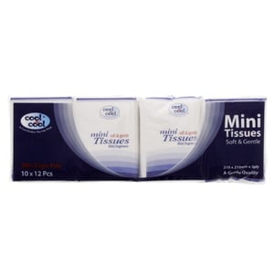 Cool & Cool Mini Soft & Gentle Tissues Mild Fragrance 10 X 12 Pcs