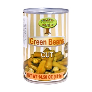 Organiqelle Natural Cut Green Beans 411 g