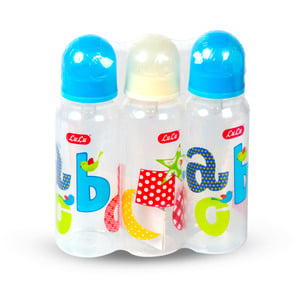 LuLu Baby Feeding Bottle 236ml Assorted 3pcs
