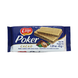 Lago Poker Wafer Cacao 45g