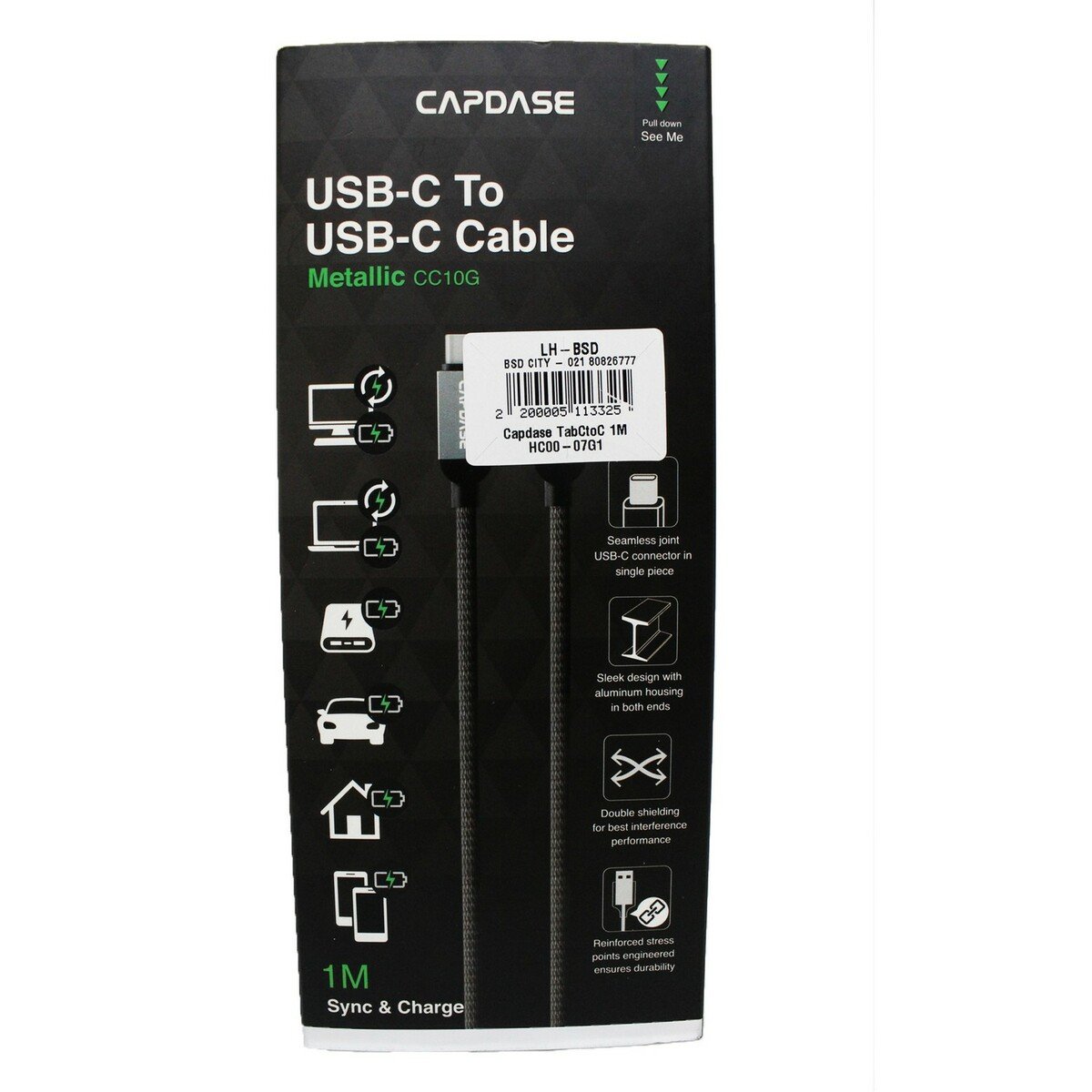 Capdase Cable TabC to C 1M HC00-07G1