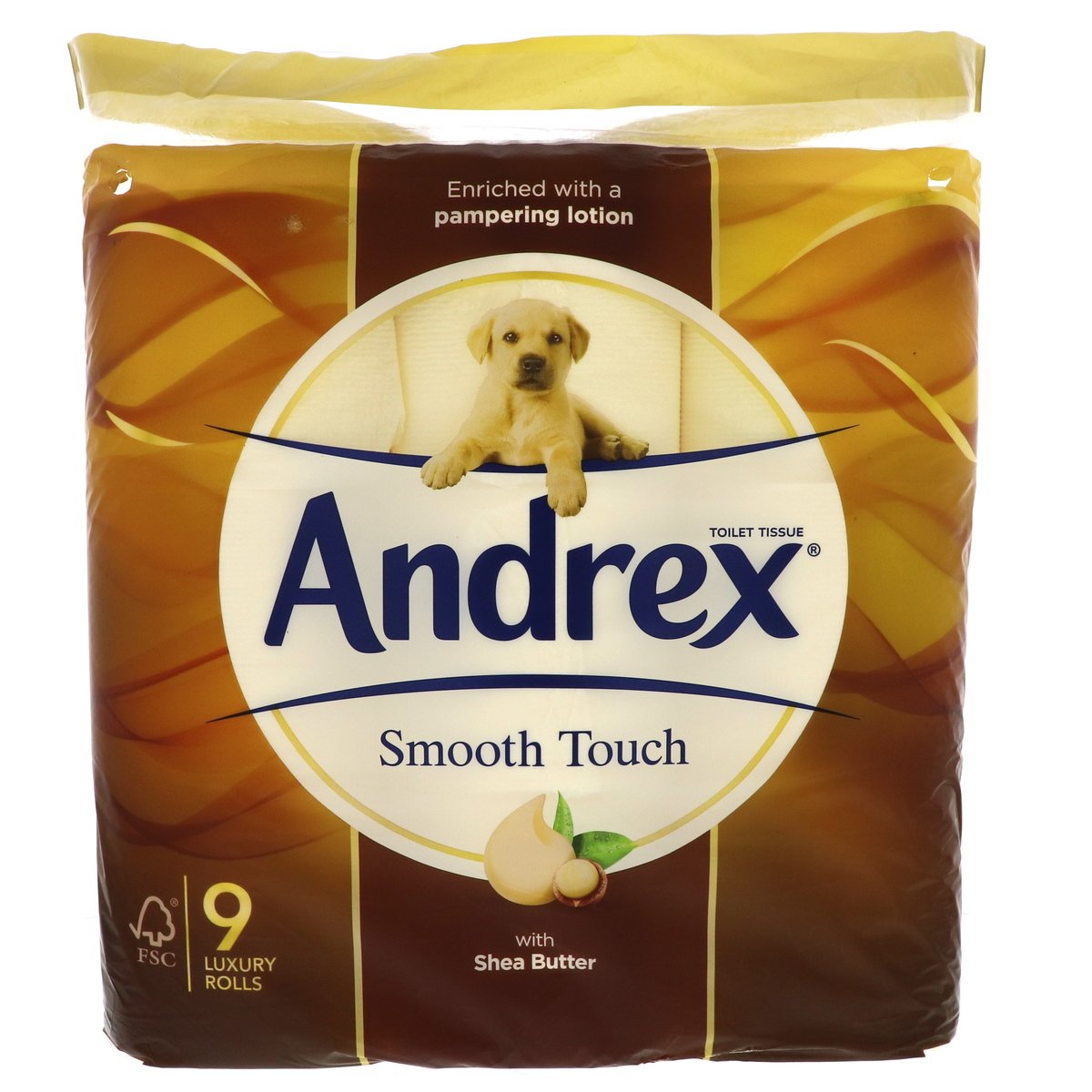 Andrex Toilet Tissue Shea Butter 9 Luxurious Rolls
