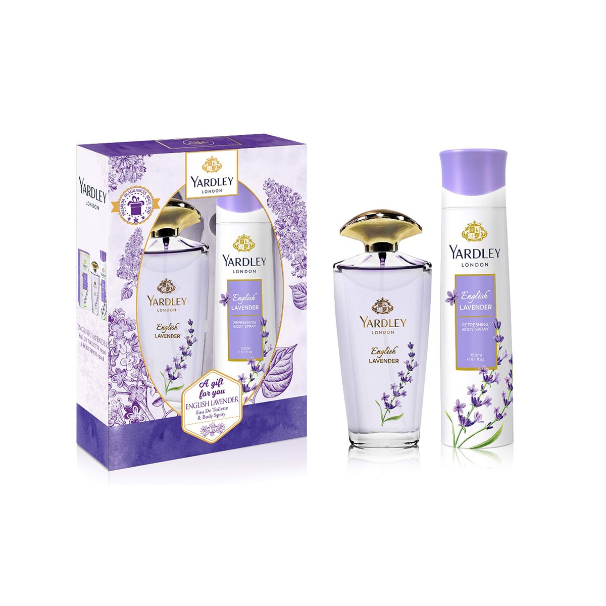 Yardley Body Spray English Lavender 125ml + English Lavender 150ml