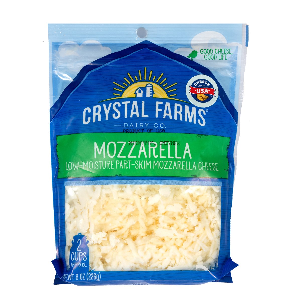 Crystal Farms Shredded Mozzarella Cheese 226 g