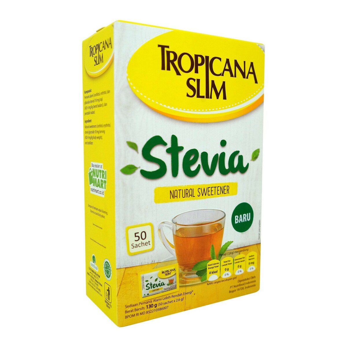 Tropicana Slim Stevia Sweetener 50 x 2.6g
