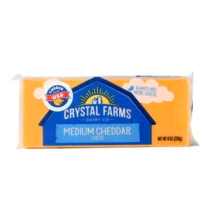 Crystal Farms Medium Cheddar Cheese 226 g