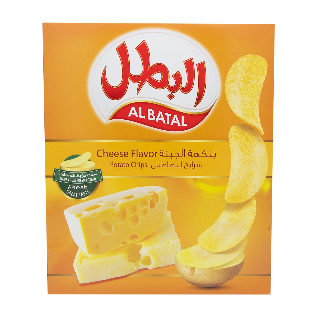 Buy Al Batal Cheese Flavor Potato Chips 12 x 23 g Online at Best Price | Potato Bags | Lulu KSA in Saudi Arabia