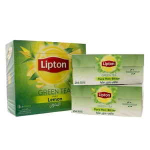 Lipton Green Tea Lemon 100 Teabags + Offer