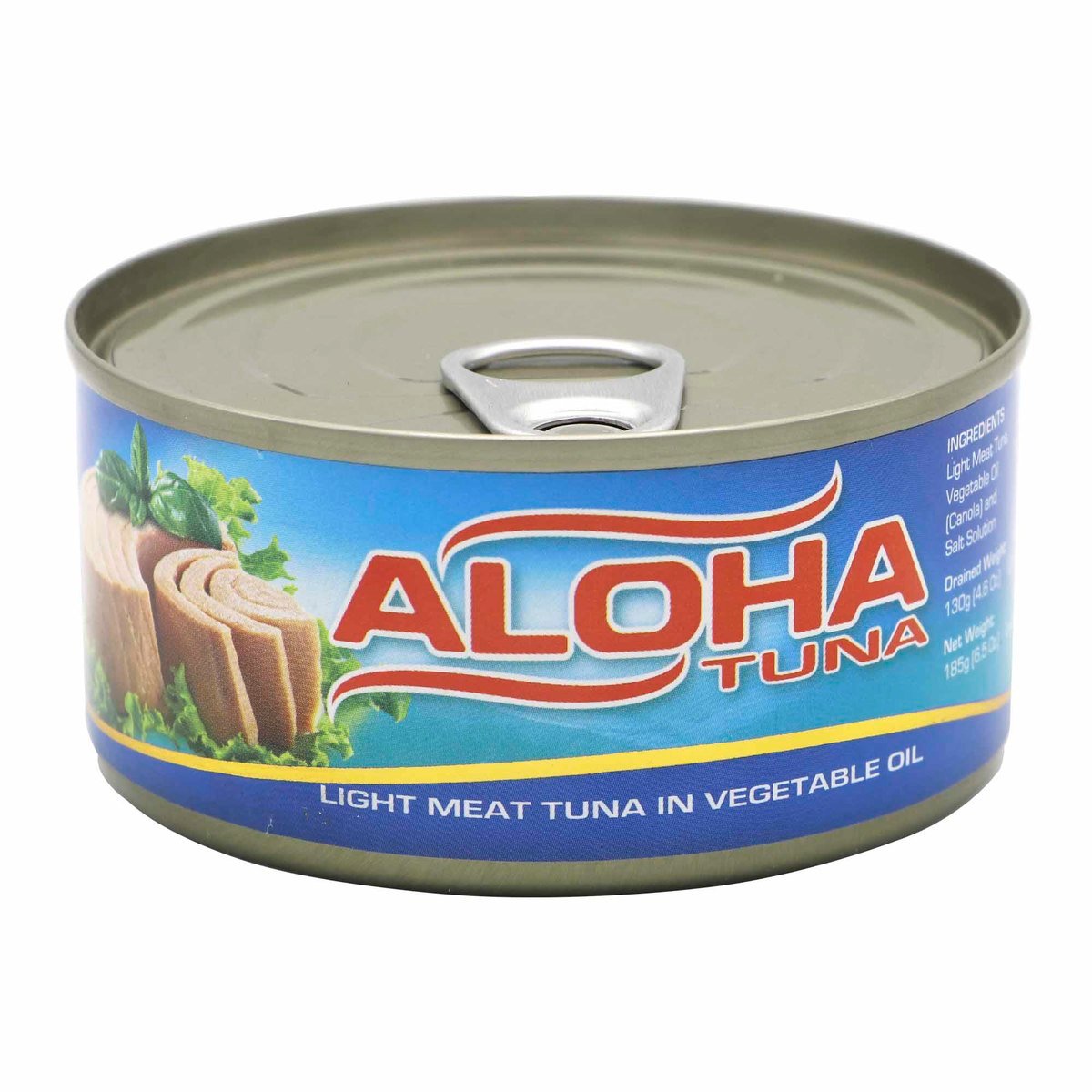 Buy Aloha Light Meat Tuna in Vegetable Oil 185g Online at Best Price | Canned Tuna | Lulu KSA in Saudi Arabia