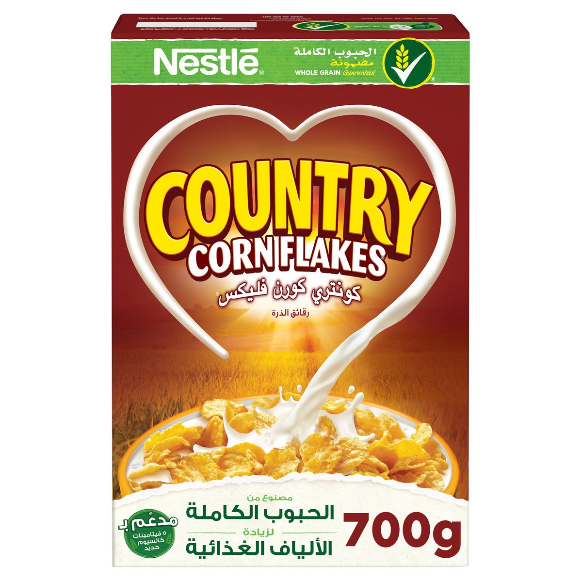 اشتري قم بشراء نستلة كونتري رقائق الذرة للإفطار 700 جم Online at Best Price من الموقع - من لولو هايبر ماركت Corn Flakes في السعودية