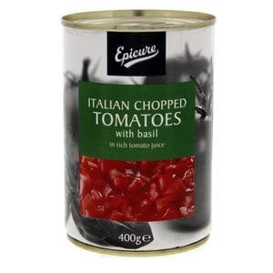 Buy Epicure Italian Chopped Tomatoes With Basil In Rich Tomato Juice 400 g Online at Best Price | Cand Tomatoes&Puree | Lulu UAE in Kuwait