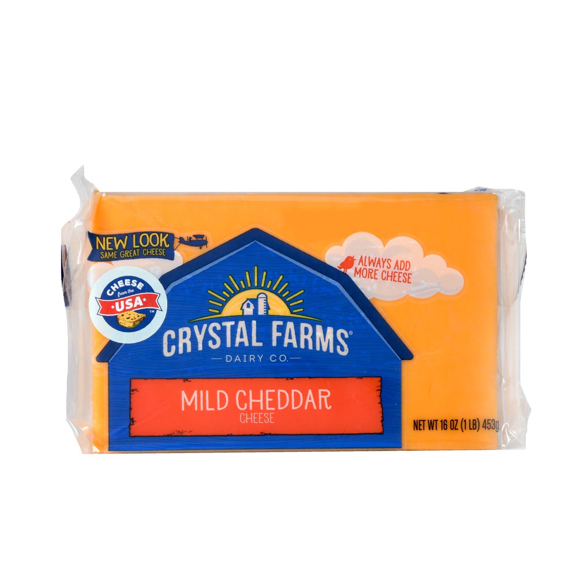 Crystal Farms Mild Cheddar Cheese 453 g