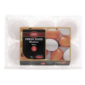 LuLu White Eggs Medium 6pcs