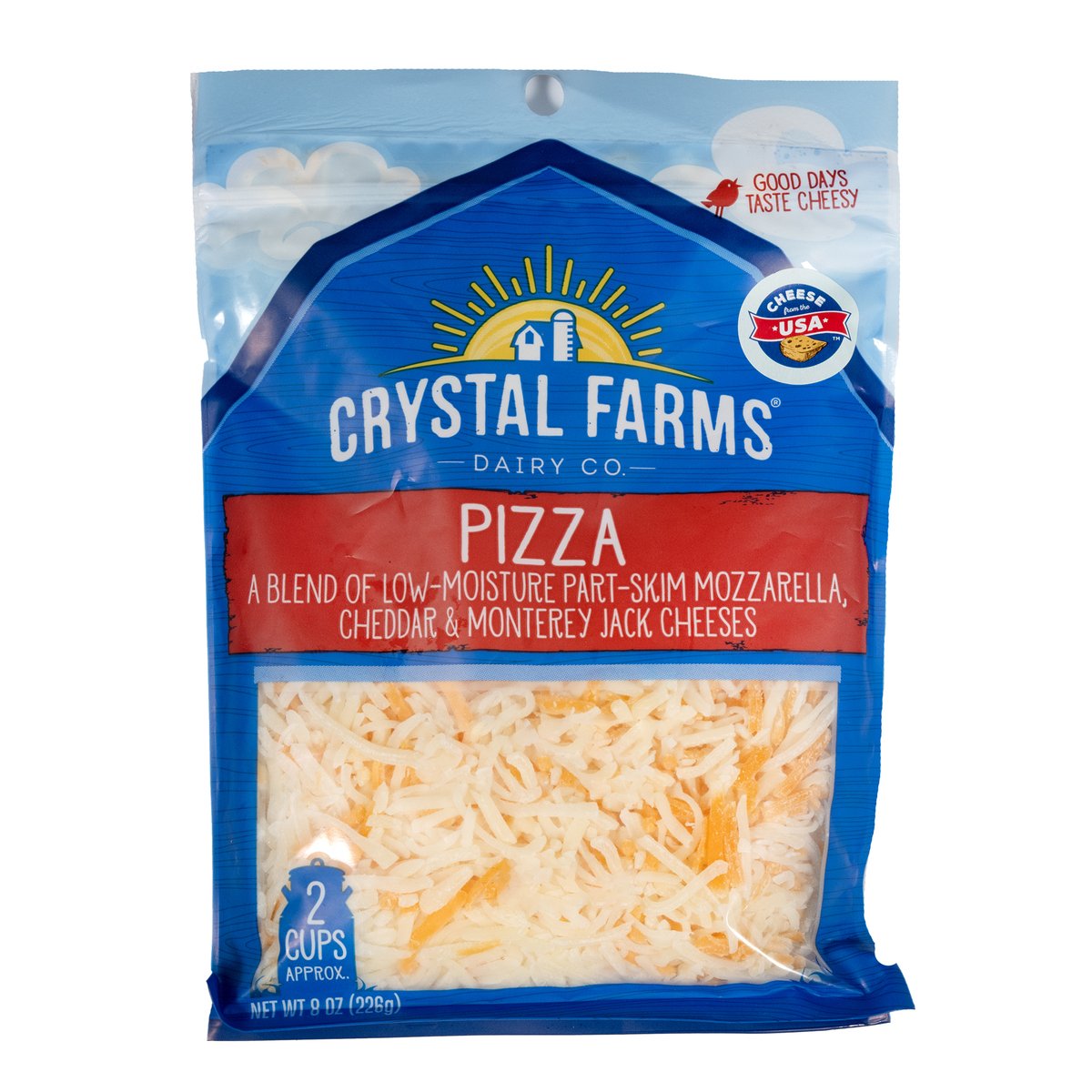 Crystal Farm Finely Shredded Pizza Cheese 226 g