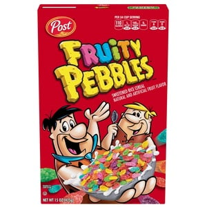 Post Fruity Pebbles Sweetened Rice Cereal 425g