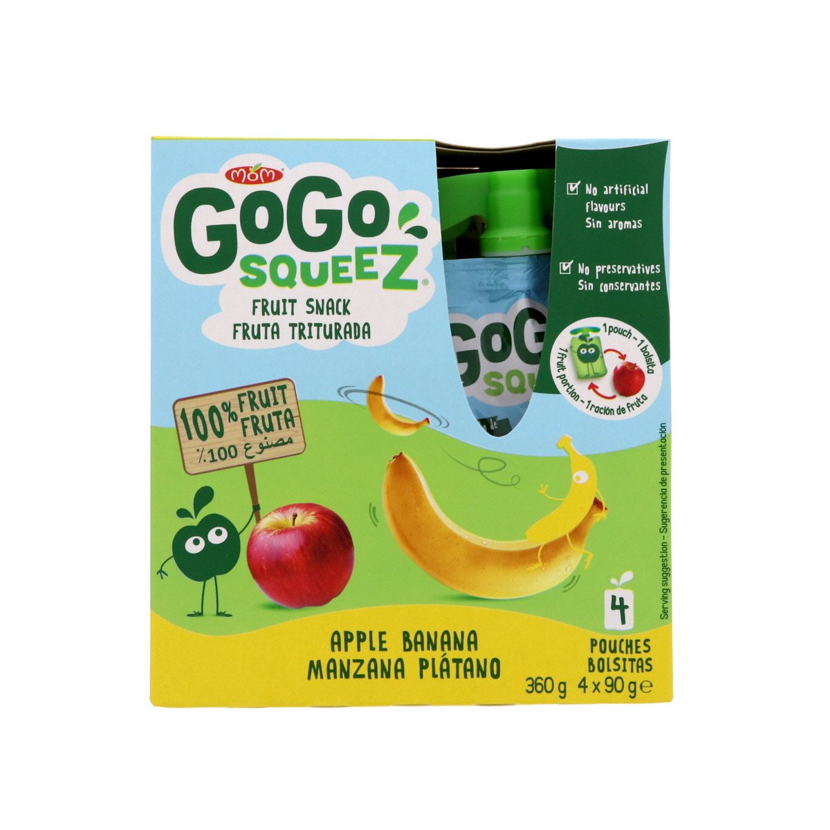 Gogo Squeeze Fruit Juice Apple & Banana 4 x 90 g