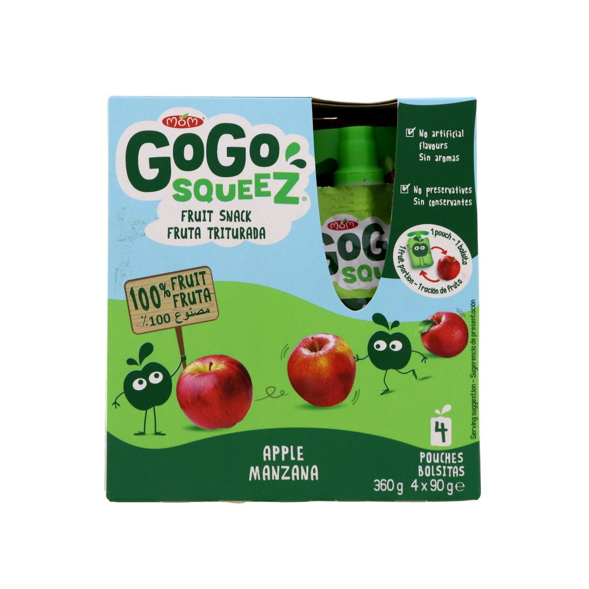 Gogo Squeeze Apple Fruit Juice 4 x 90 g