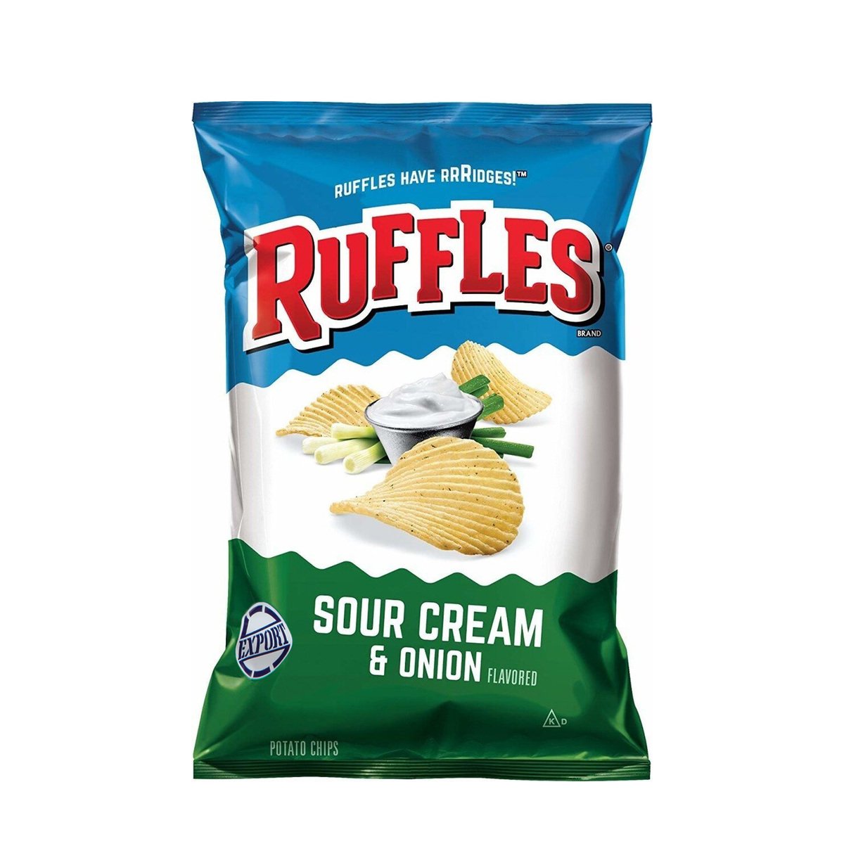 Fritolay Potato Chips Ruffles Sour & Cream Onion 6.5oz