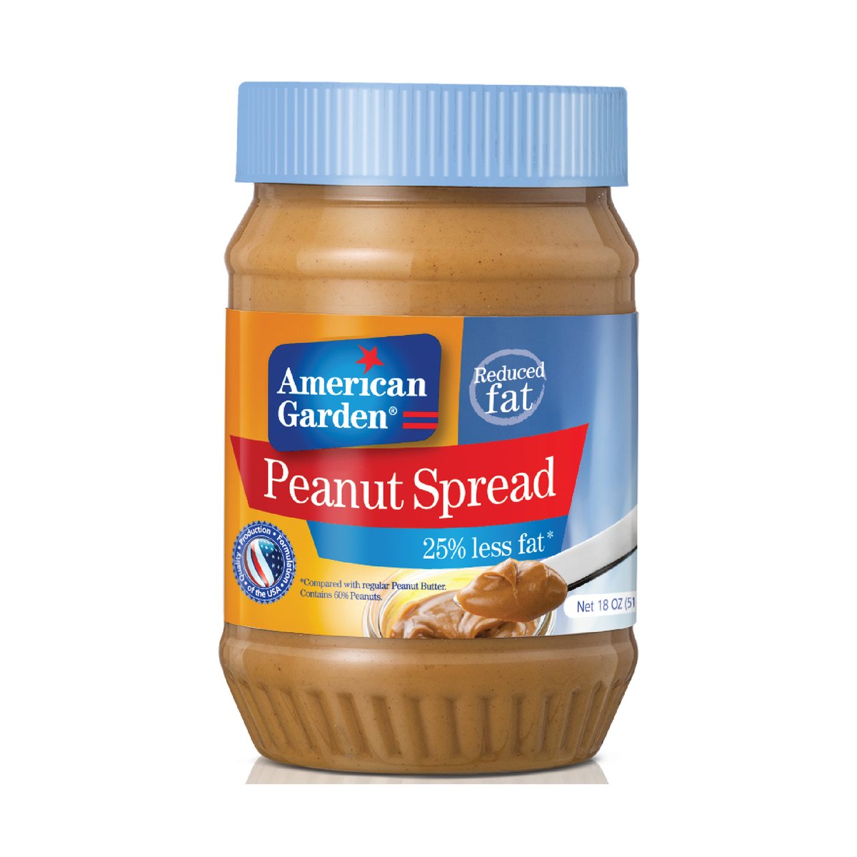 American Garden Reduced Fat Peanut Butter 510 g