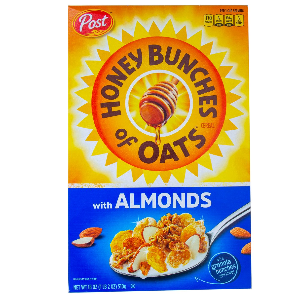 Post Honey Bunches of Almonds Oats Cereal 510 g