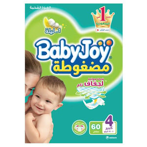 Baby Joy Diaper Mega Pack Size 4 Large 60pcs