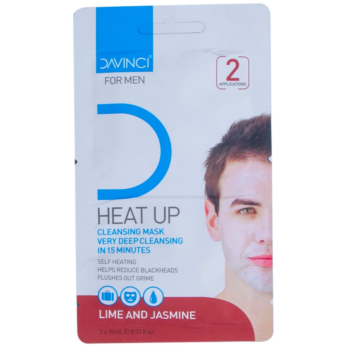 Davinci Heat Up Cleansing Mask For Men 2 x 10 ml