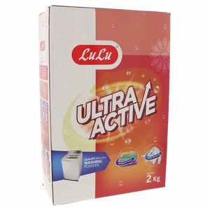 Buy LuLu Ultra Active Washing Powder Top Load 2kg Online at Best Price | Washing Pwdr T.Load | Lulu UAE in UAE