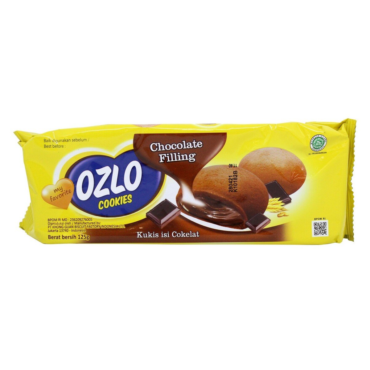Khong Guan Ozlo Chocolate Filling 125g