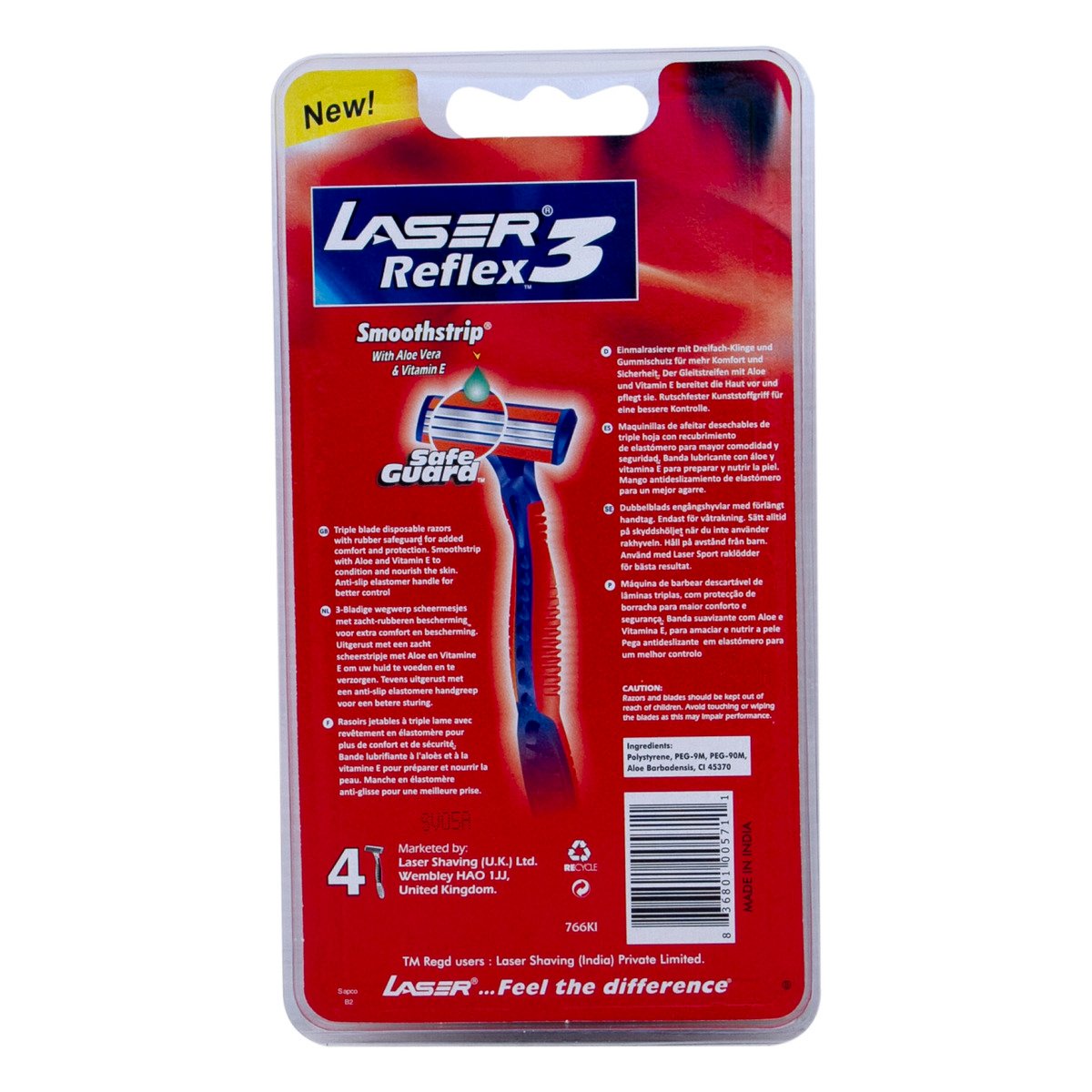 Laser Reflex 3 Triple Blade Disposable Razor 3 + 1