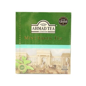 Buy Ahmad Green Tea Mint 100 Teabags Online at Best Price | Green Tea | Lulu Egypt in Kuwait