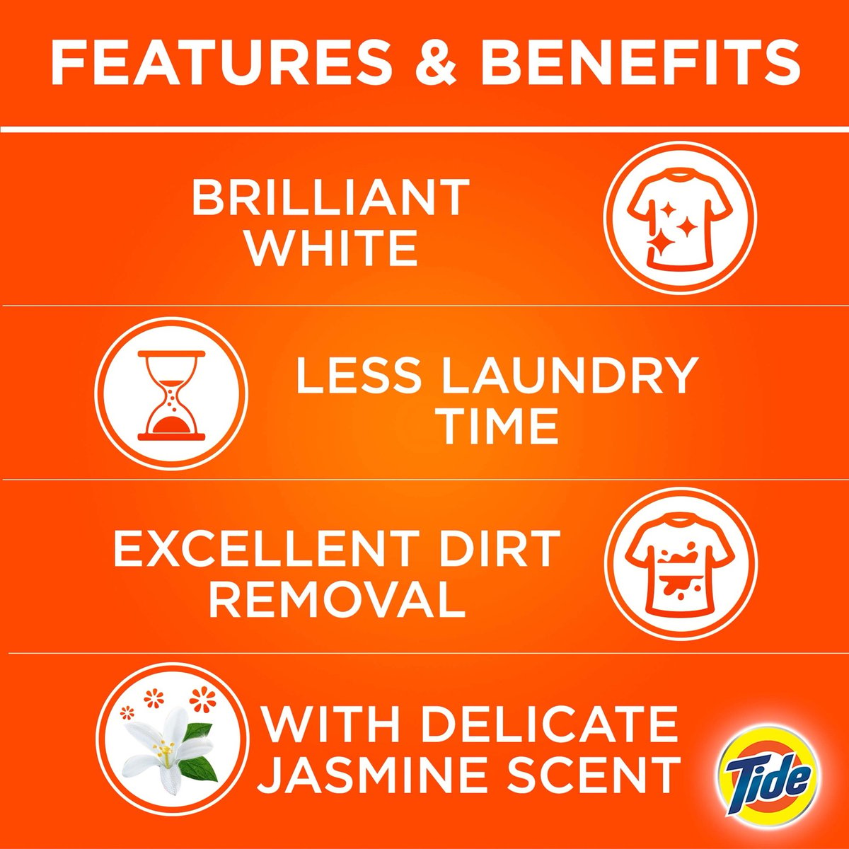 Tide Powder Laundry Detergent Jasmine Scent 3kg