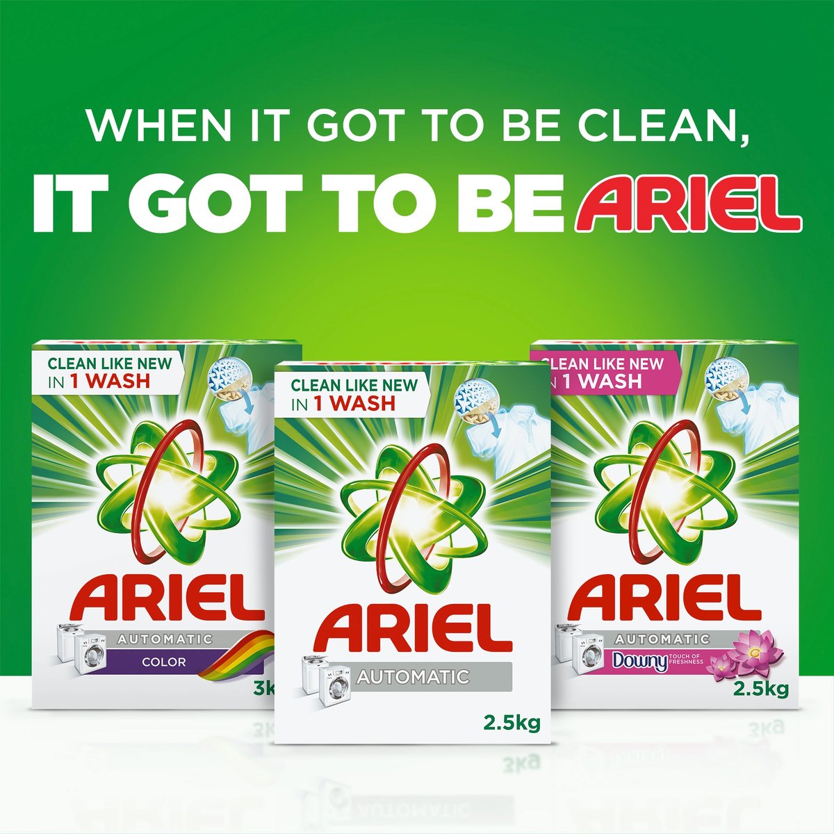 Ariel Automatic Powder Laundry Detergent Color 3kg