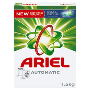 Buy Ariel Automatic Powder Laundry Detergent Original Scent 1.5kg Online at Best Price | Front load washing powders | Lulu Kuwait in UAE