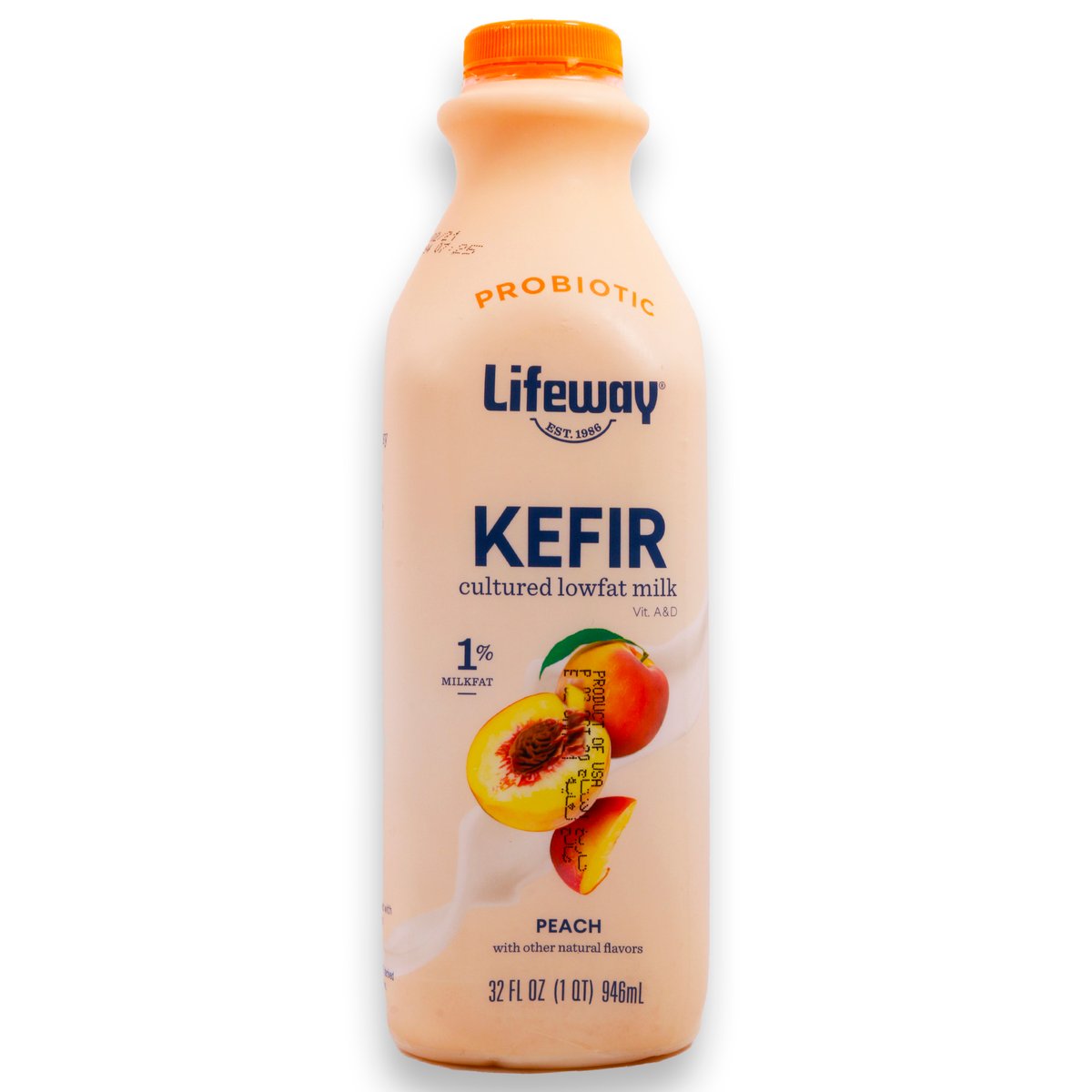 Lifeway Kefir Milk Peach Low Fat 946 ml