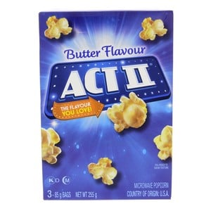 Act II Butter Flavour Microwave Popcorn 255g