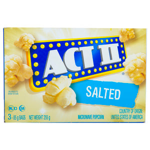 Act II Microwave Popcorn Salted 255 g
