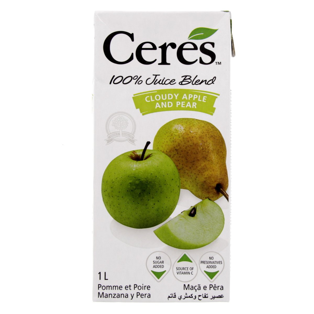 Ceres 100% Juice Blend Cloudy Apple And Pear 1 Litre