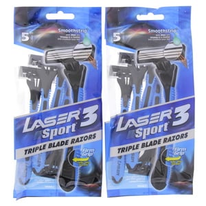 Laser Sport 3 Disposable Razor 5pcs x 2