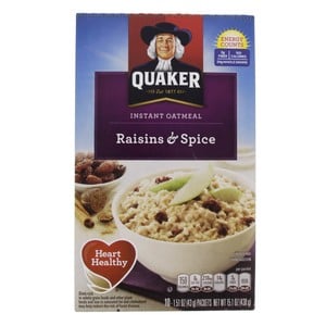 Quaker Instant Oatmeal Raisins And Spice 430g