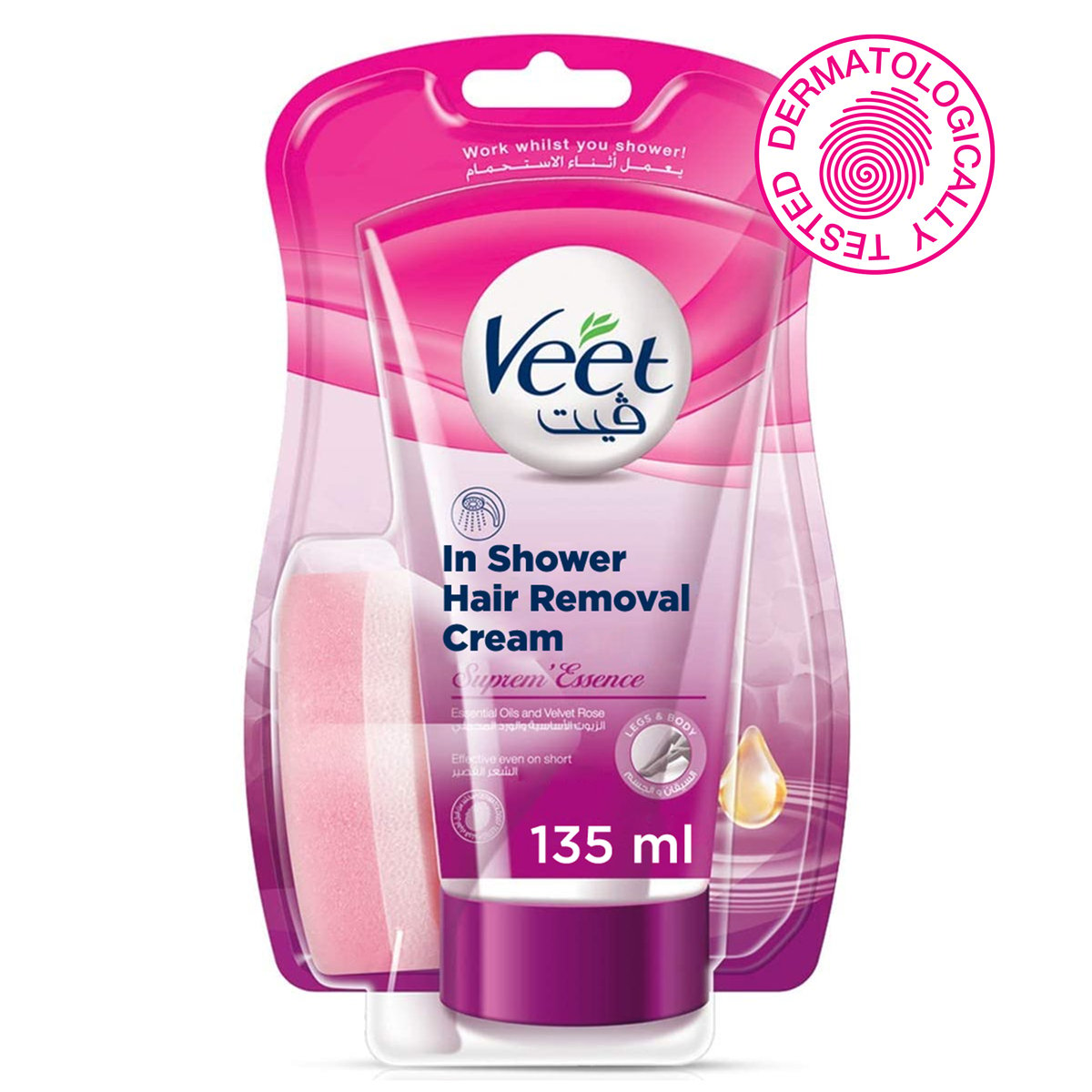 Veet Hair Removal In-Shower Cream Suprem Essence 135 ml