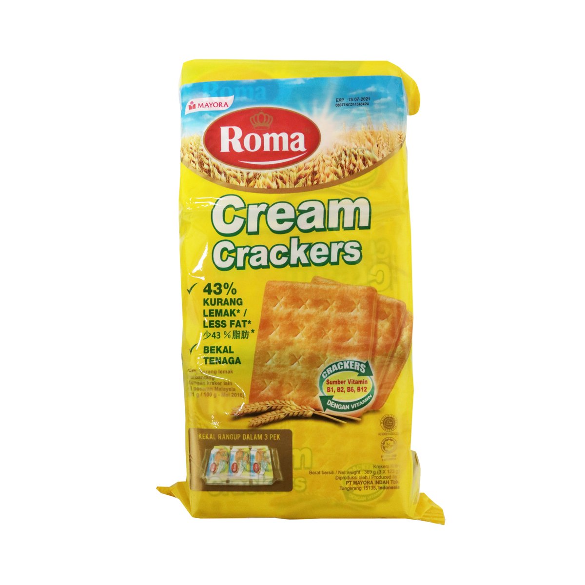 Roma Cream Crackers 3 x 123g