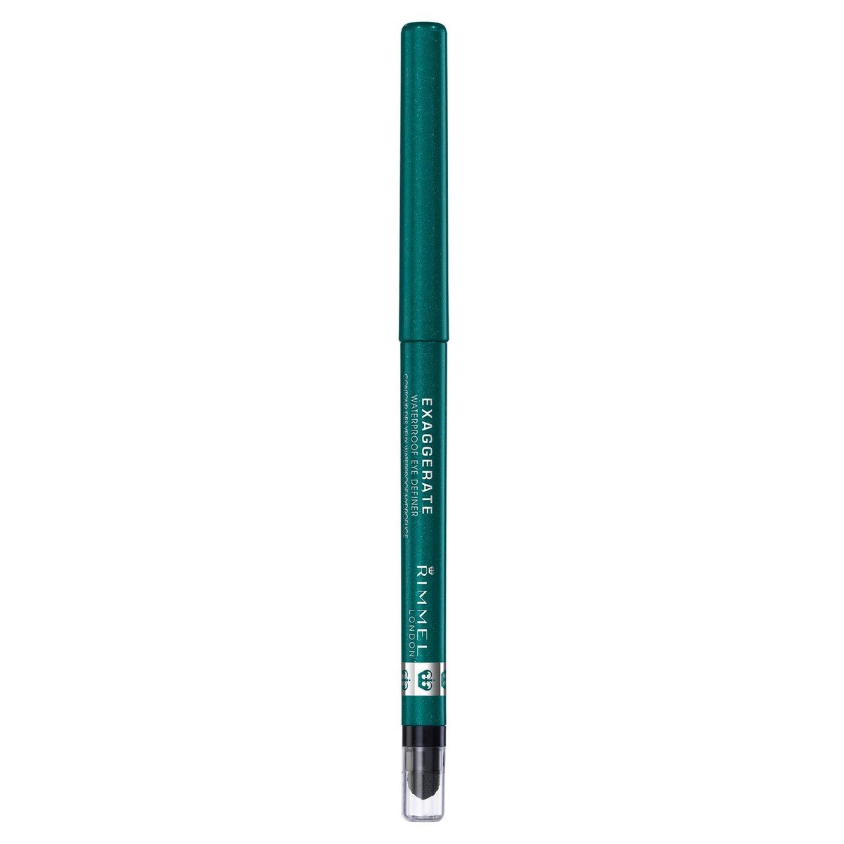 Rimmel London Exaggerate Waterproof Eye Definer 250 Emerald Sparkle A Teal Green Shade 1pc