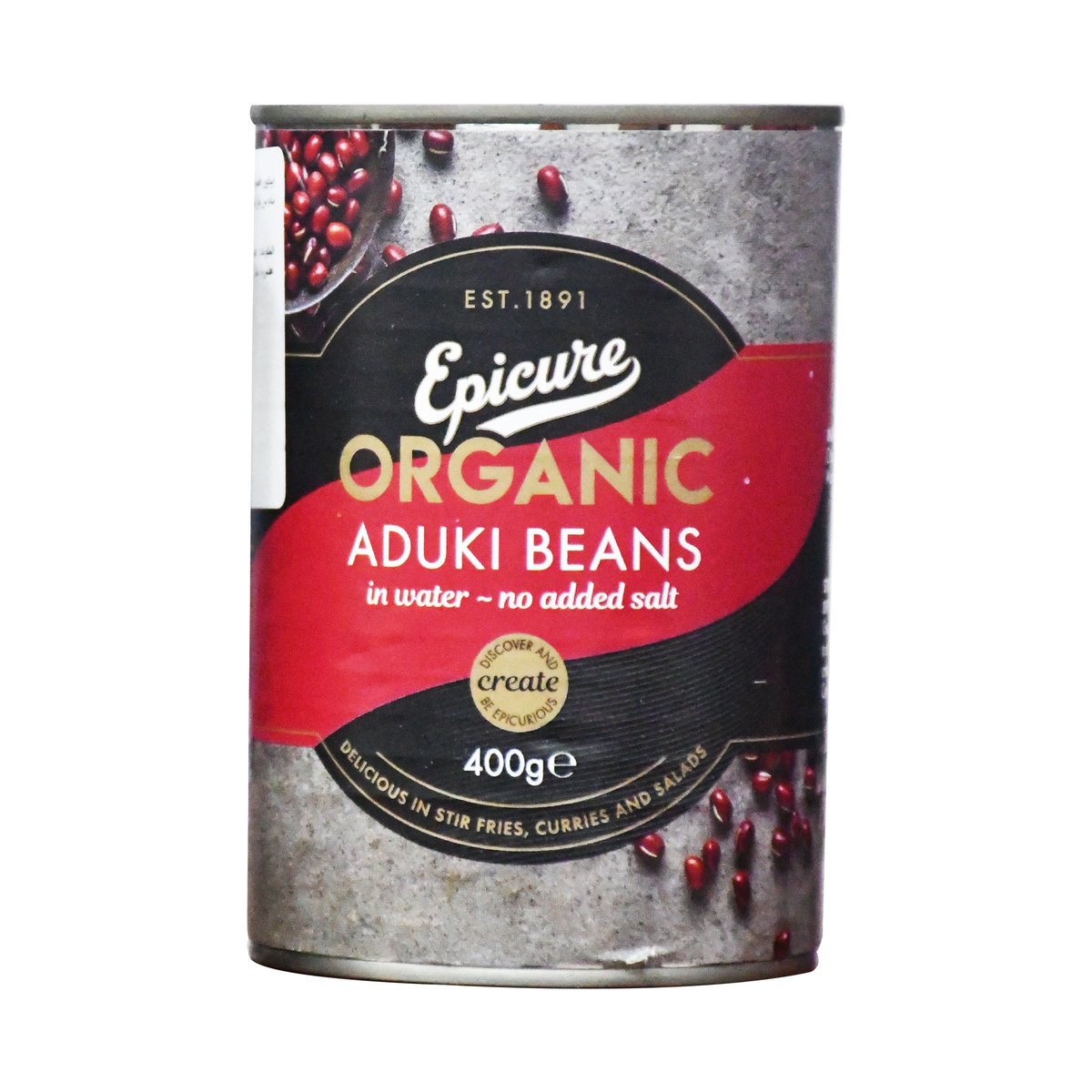 Buy Epicure Organic Aduki Beans 400 g Online at Best Price | Canned Beans | Lulu Kuwait in UAE